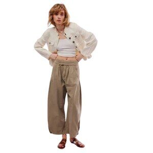 Free People Cool Harbor Wide Leg Pants Size Small NWT Color Khaki